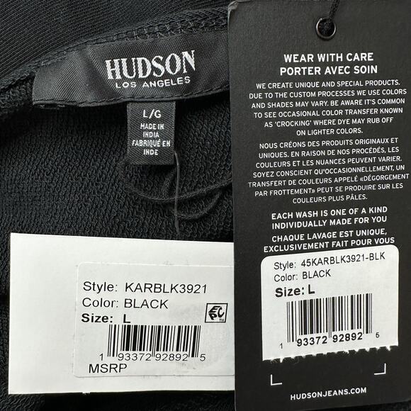 Hudson Open Back Twist Terry Knit Sweatshirt Women Large NWT Cotton - Picture 3 of 11